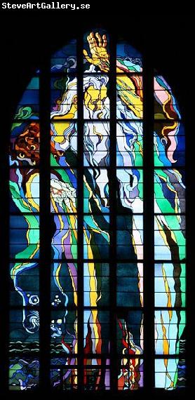 Stanislaw Wyspianski Stained glass window in Franciscan Church, designed by Wyspiaeski